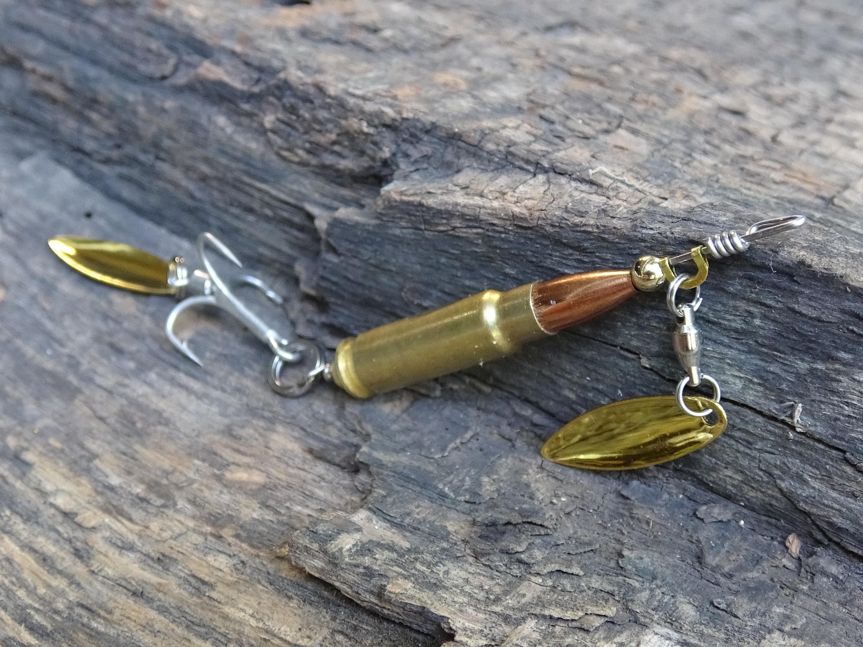 5.7 x 28 bullet bass fishing lure gold classic __etsy:8121226809