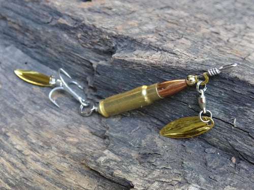5.7 x 28 bullet bass fishing lure gold classic __etsy:8121226809