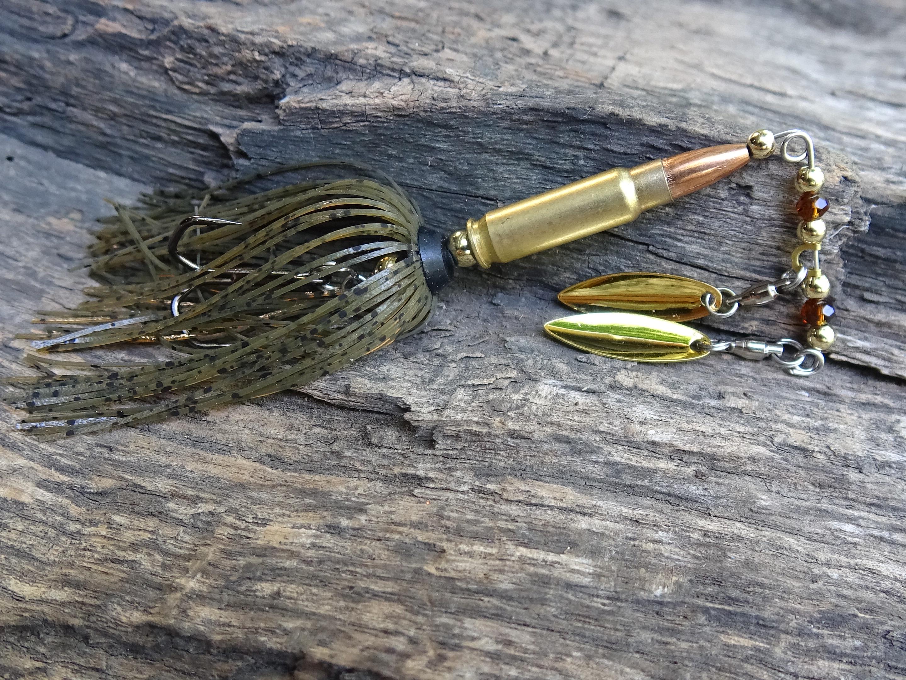 5.7 x 28 bullet bass fishing lure green pumpkin __etsy:8073256806