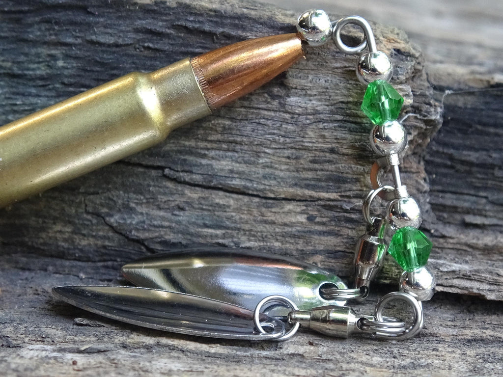 5.7 x 28 bullet bass fishing lure nerf green orange __etsy:8073269432