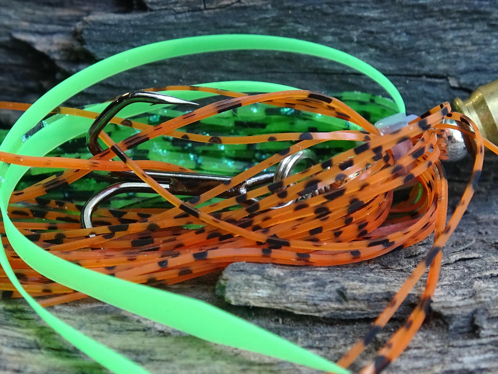 5.7 x 28 bullet bass fishing lure nerf green orange __etsy:8073269790