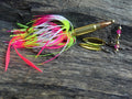5.7 x 28 bullet bass fishing lure pink chartreuse __etsy:8121193995