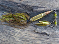 5.7 x 28 bullet bass fishing lure reptile green brown __etsy:8121210925