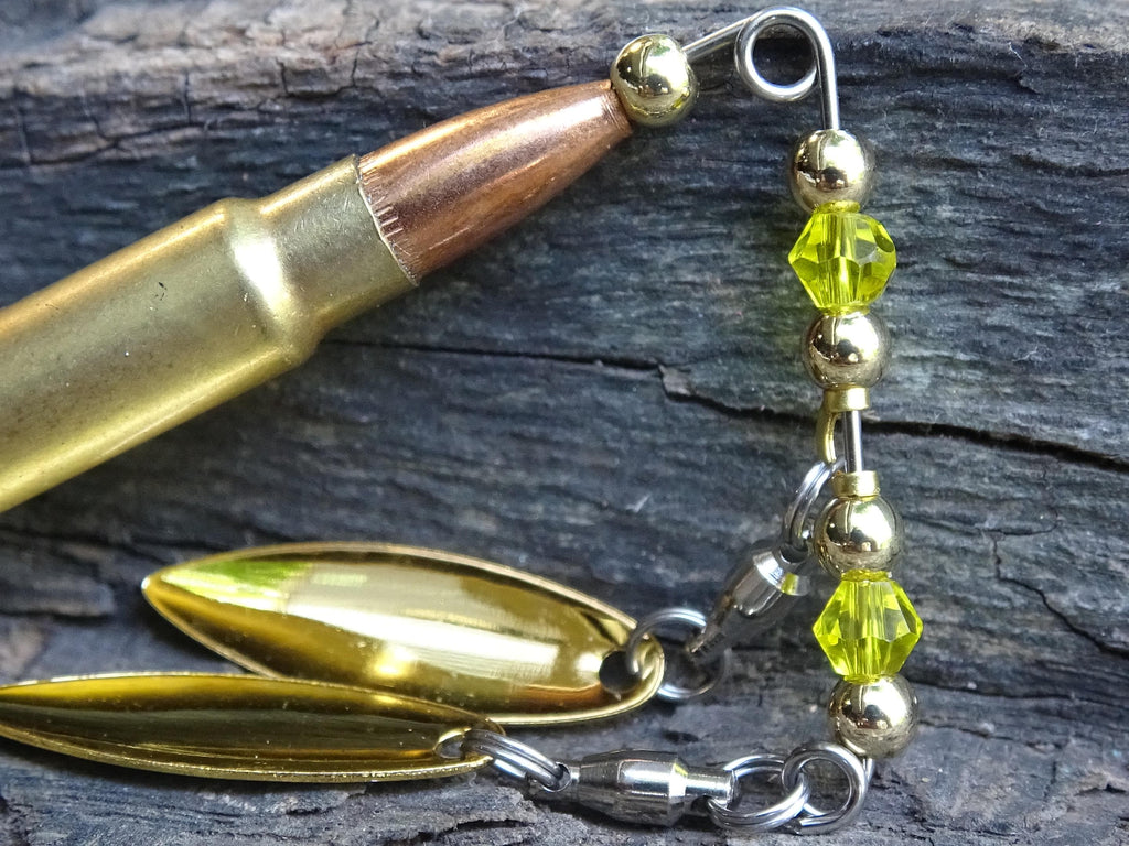 5.7 x 28 bullet bass fishing lure reptile green brown __etsy:8073294162