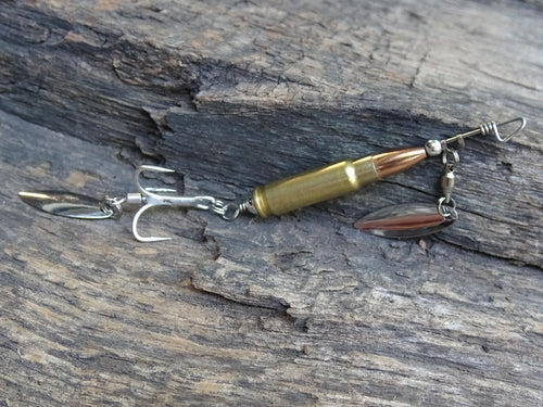 5.7 x 28 bullet bass fishing lure silver classic __etsy:8121219857