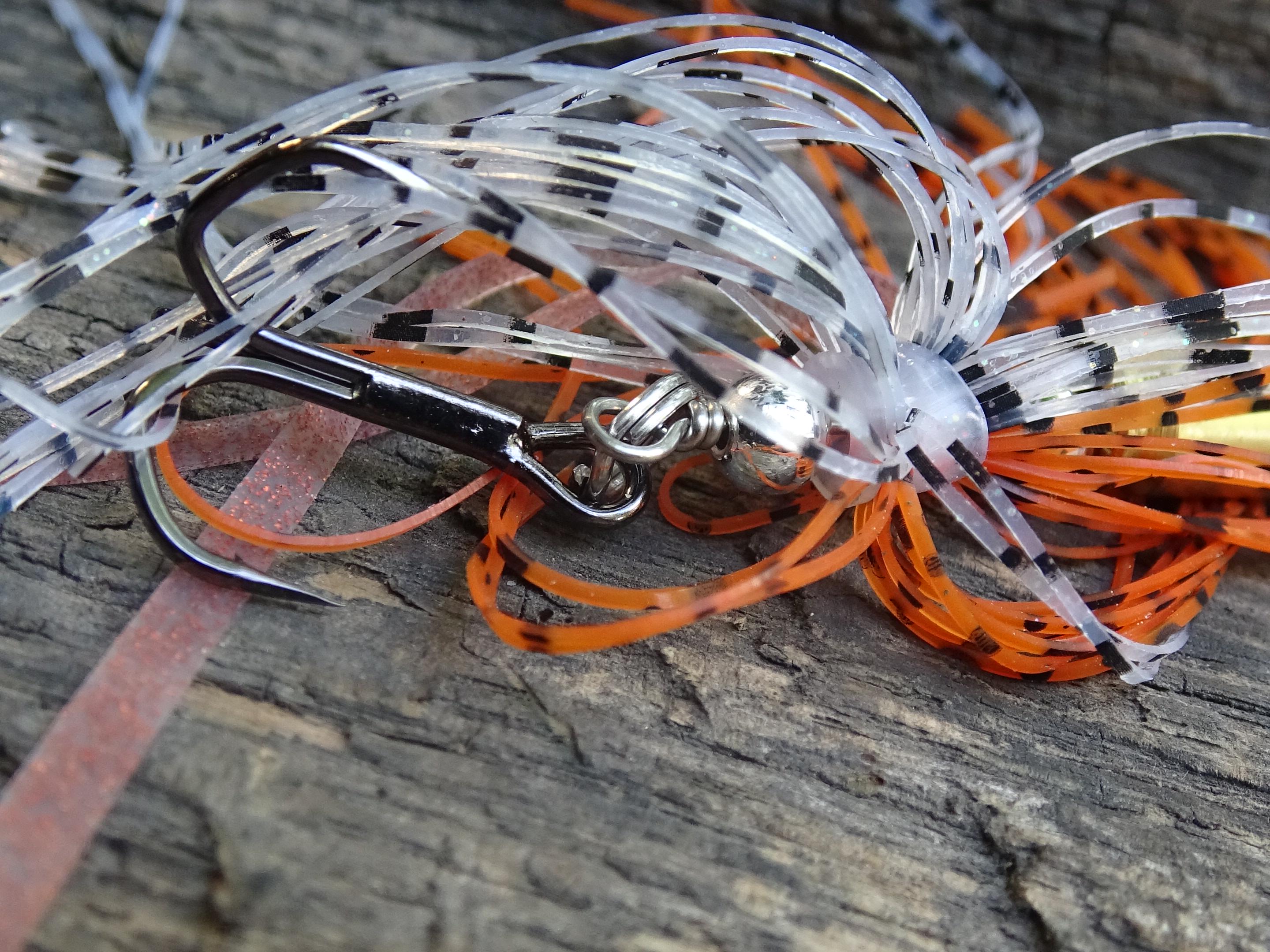 5.7 x 28 bullet bass fishing lure silver orange __etsy:8073298978
